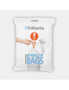 BRABANTIA 348969 vrećice za otpadi B, 5 litara, bijele, razdvojeno pakirane